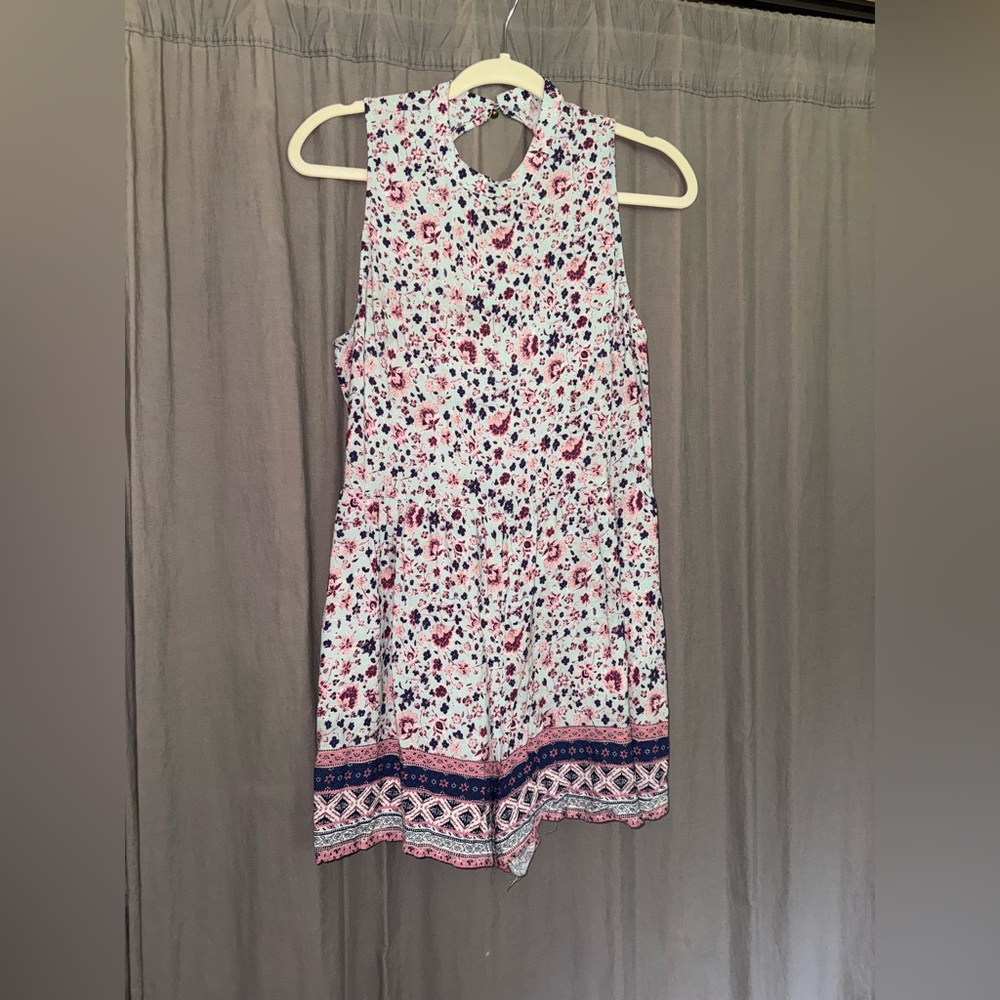 Xhileration Floral Sleeveless Romper